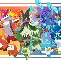 This is a pixiv picture whose title is パルデア御三家.