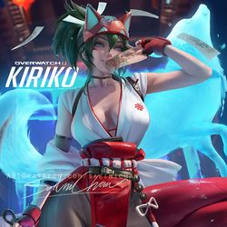 This is a pixiv picture whose title is キリコ (オーバーウォッチ) Kiriko 雾子.