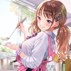 This is a pixiv picture whose title is 味見する？.