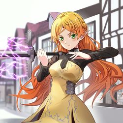 This is a pixiv picture whose title is 異世界.