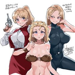 This is a pixiv picture whose title is 英国紳士とヒロイン達.