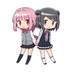 This is a pixiv picture whose title is いろは＆黒江(SD制服Ver.).