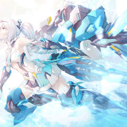This is a pixiv picture whose title is “布洛妮娅，驱逐目标”.