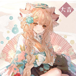 This is a pixiv picture whose title is 【こもりひっきおみくじ発売しました】.