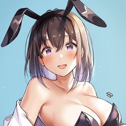 This is a pixiv picture whose title is 「じゃーん、うさぎ年にはバニーだよね？」.