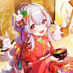 This is a pixiv picture whose title is Happy New Year 🐇🎍.