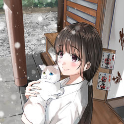 This is a pixiv picture whose title is お参りに沢山来てくれるといいね.