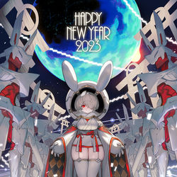 This is a pixiv picture whose title is 月兎の餅宮.