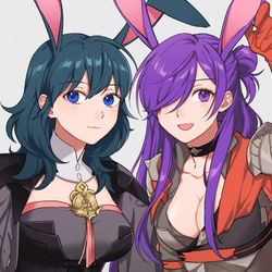 This is a pixiv picture whose title is うさぎべレス&シェズ.