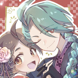 This is a pixiv picture whose title is あけおめチリアオ.