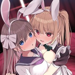 This is a pixiv picture whose title is セーラー服 ×メイド服.