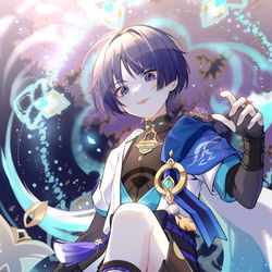 This is a pixiv picture whose title is 散兵生日快乐哇！.