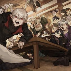 This is a pixiv picture whose title is お正月大集合.