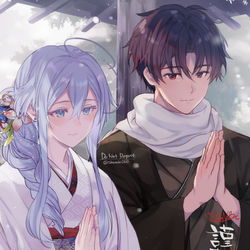 This is a pixiv picture whose title is 明けおめ2023.