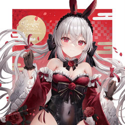 This is a pixiv picture whose title is 兎年.
