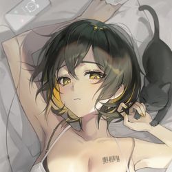 This is a pixiv picture whose title is 朝.