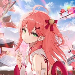 This is a pixiv picture whose title is 「一緒に電脳神社行こ?」.