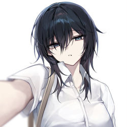 This is a pixiv picture whose title is 「 ... 」.
