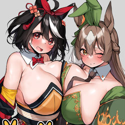 This is a pixiv picture whose title is キタサンブラック&サトノダイヤモンドverバニーガール.