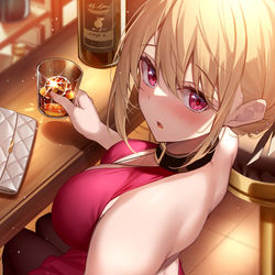 This is a pixiv picture whose title is オレンジジュースで酔っぱらうファーストリコリス.
