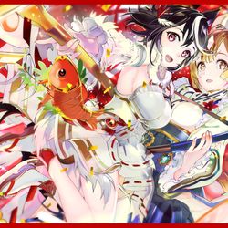 This is a pixiv picture whose title is 越後な正月キタちゃんダイヤちゃん.