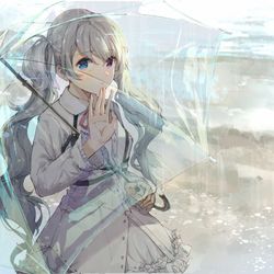 This is a pixiv picture whose title is 青を焚べて.