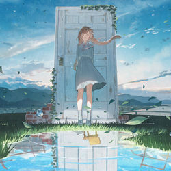 This is a pixiv picture whose title is すずめ.