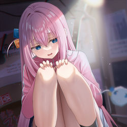 This is a pixiv picture whose title is 陰キャモード発動のぼっちちゃん.