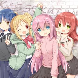 This is a pixiv picture whose title is 結束バンド.