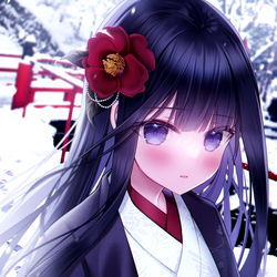 This is a pixiv picture whose title is 「………今年もよろしく」.