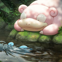This is a pixiv picture whose title is ヤドン.