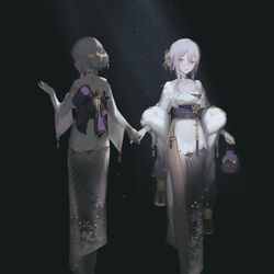 This is a pixiv picture whose title is 紅蓮: 月見の宴.