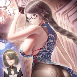 This is a pixiv picture whose title is ドスケベ礼装 虞美人パイセンとメイド徐福ちゃん.