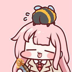 This is a pixiv picture whose title is 허니츄러스.