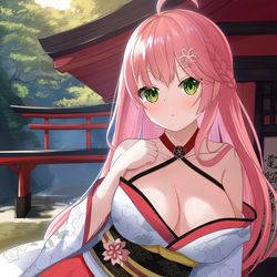 This is a pixiv picture whose title is 電脳桜神社.