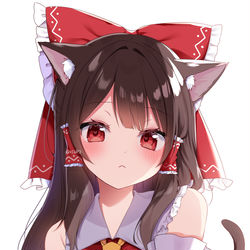 This is a pixiv picture whose title is 猫霊夢.
