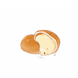 This is a pixiv picture whose title is にゃんこクリームパン.