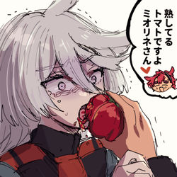 This is a pixiv picture whose title is トマト食べるだけ.
