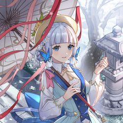 This is a pixiv picture whose title is 神里绫华.