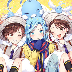 This is a pixiv picture whose title is チルタリスに埋もれるグルーシャくん.