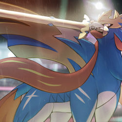 This is a pixiv picture whose title is ザシアン.