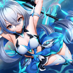 This is a pixiv picture whose title is 「真理の律者：-世界の名前-」.