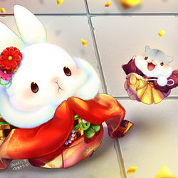 This is a pixiv picture whose title is 成人の日。.