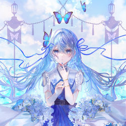 This is a pixiv picture whose title is angel's first love.