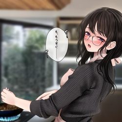 This is a pixiv picture whose title is 「もうすぐ出来るよっ♡」.