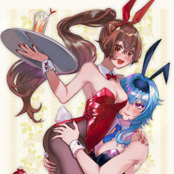 This is a pixiv picture whose title is 騎士団のバニーガールカフェ.