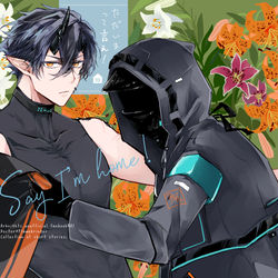 This is a pixiv picture whose title is 【博炎】短編集 再録.