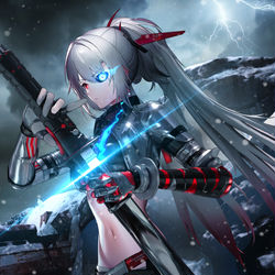 This is a pixiv picture whose title is 【战双】Approaching Storm.