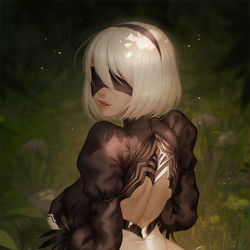 This is a pixiv picture whose title is 2B.