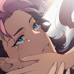 This is a pixiv picture whose title is 汚れた手.